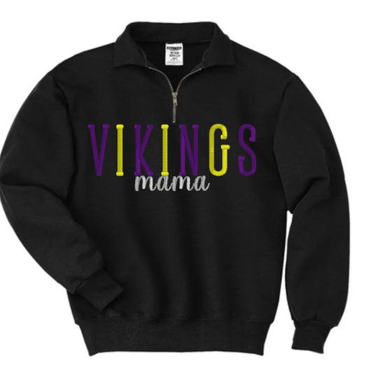 Vikings Custom Name Quarter Zip