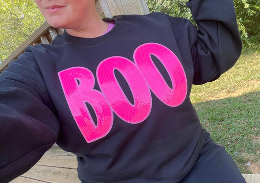 Boo Sequins Pullover